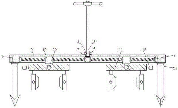 一种铁路施工用工字钢铁轨校准对齐装置的制作方法