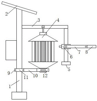 一种用于农林业的太阳能害虫诱捕灯的制作方法