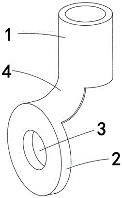 一种带固定部的喉气管成形管的制作方法