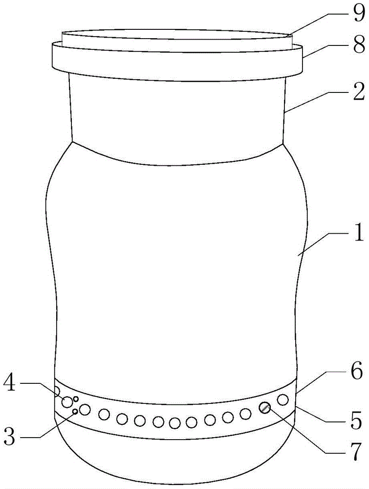 一种金针菇生长培养透气瓶的制作方法