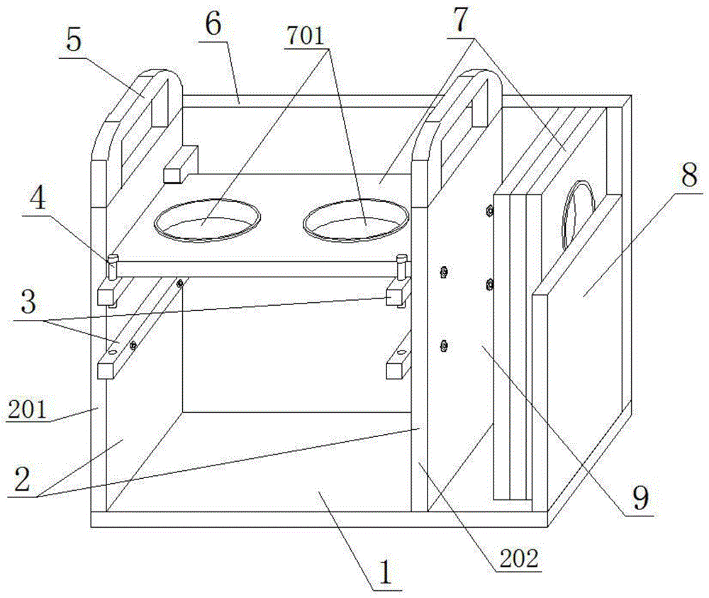 一种抽屉式横架板可调节分液漏斗架的制作方法