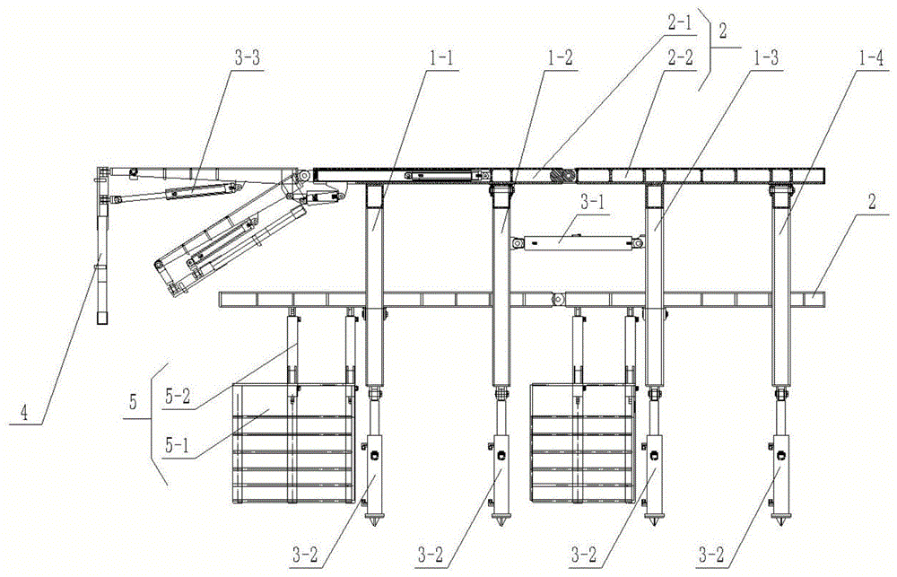 巷道进行支护并实现掘进;具体的,现有用于掘进工作面的迈步自移式支架