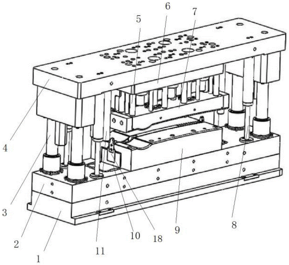 一种冰箱双门壳加工用切断翻边模具的制作方法