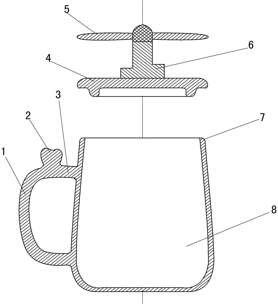 一种适用于杯盖的方便搁放且带风扇的杯子结构的制作方法