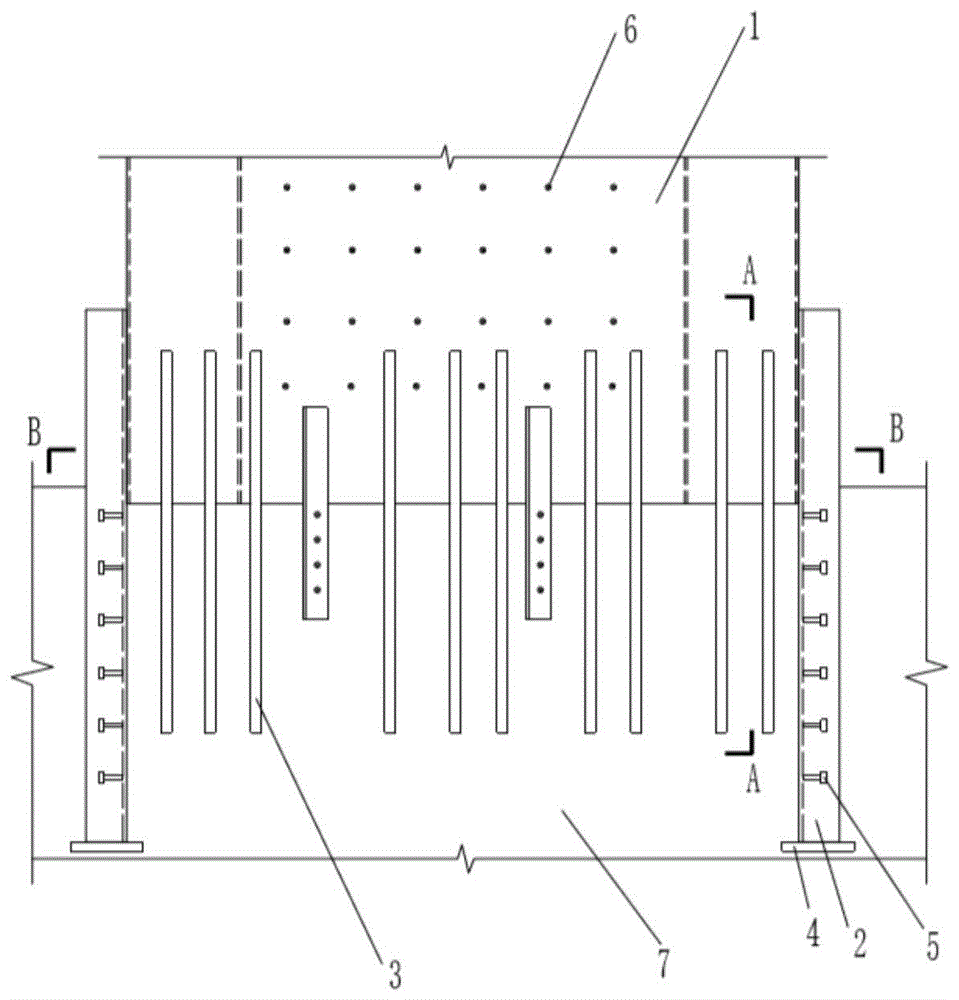 一种外侧双钢板剪力墙与基础的连接结构的制作方法