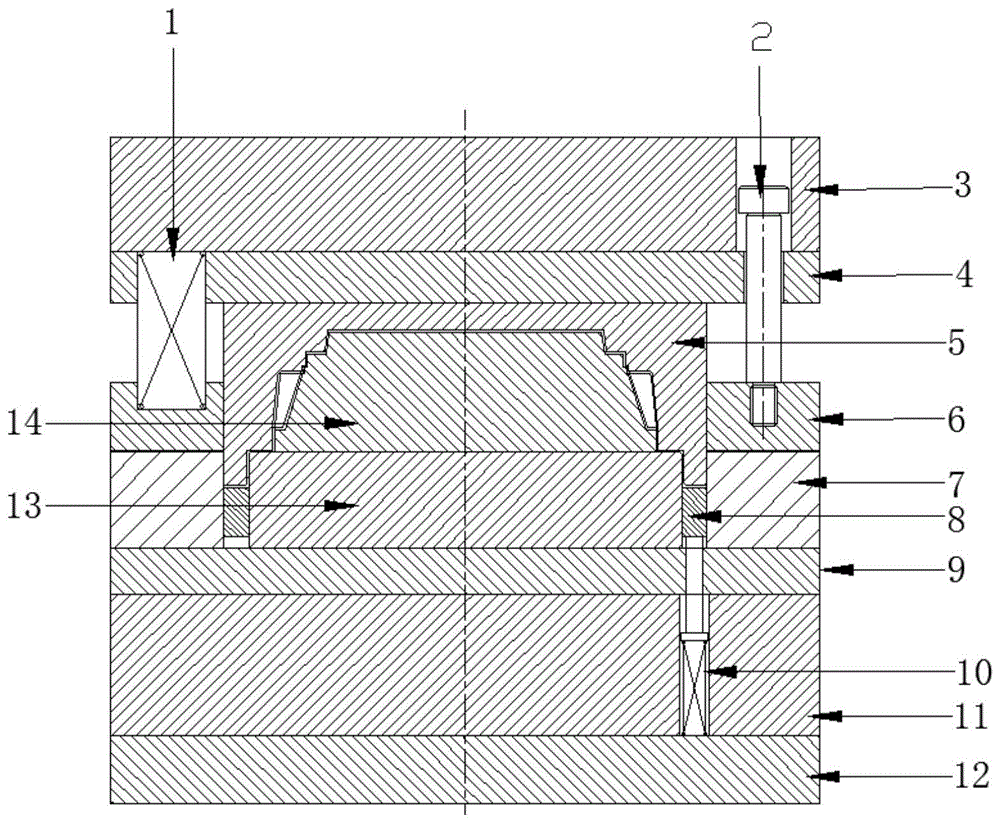 一种汽车喇叭用的盆架零件切翻边模具结构的制作方法