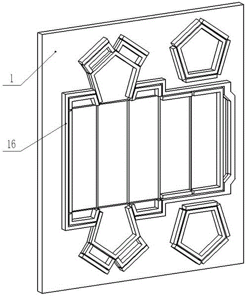 一种用于五棱柱彩盒的刀模结构的制作方法