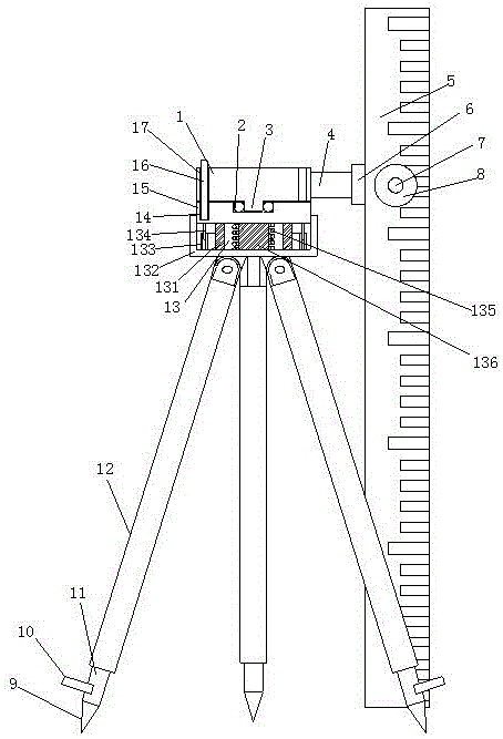 一种测绘用塔尺固定架的制作方法