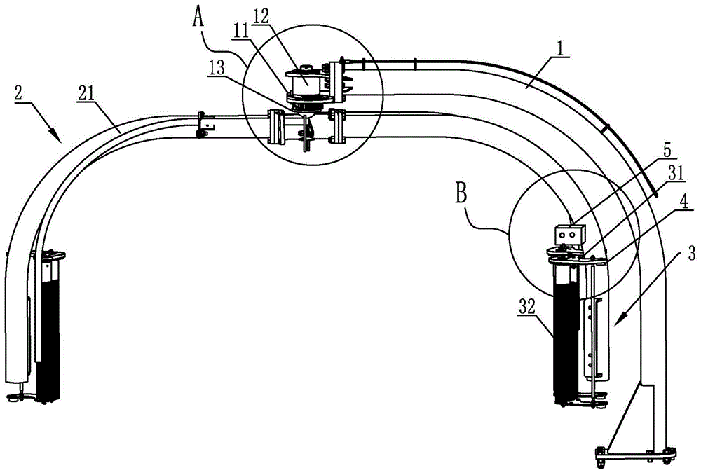 悬挂式包膜机用非接触信号传递的电气装置的制作方法