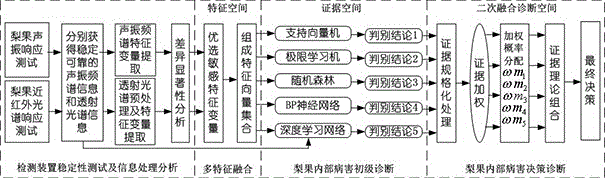 一种基于声振多域谱与近红外光谱信息融合的梨果早期内部病害无损检测方法及装置与流程