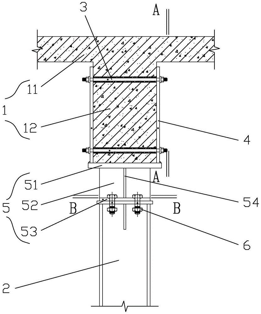 一种钢吊柱与混凝土梁的连接结构的制作方法