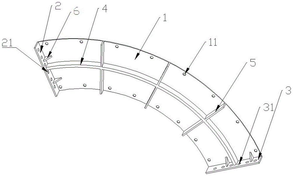 一种圆弧梁底模板的制作方法