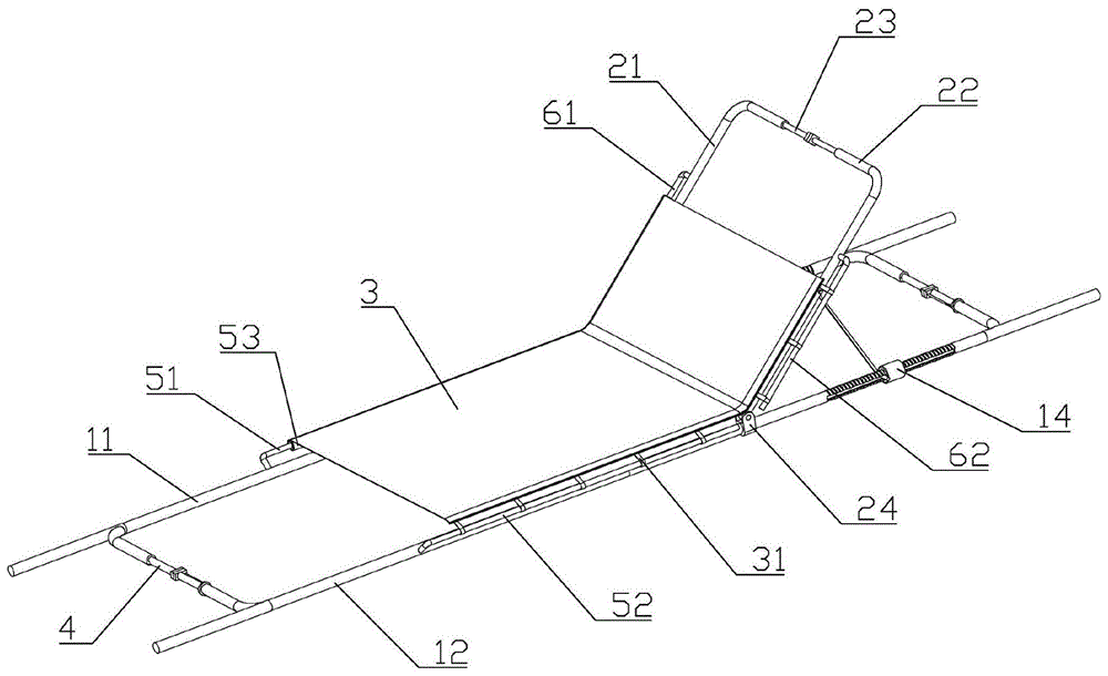 一种战地用急救担架的制作方法