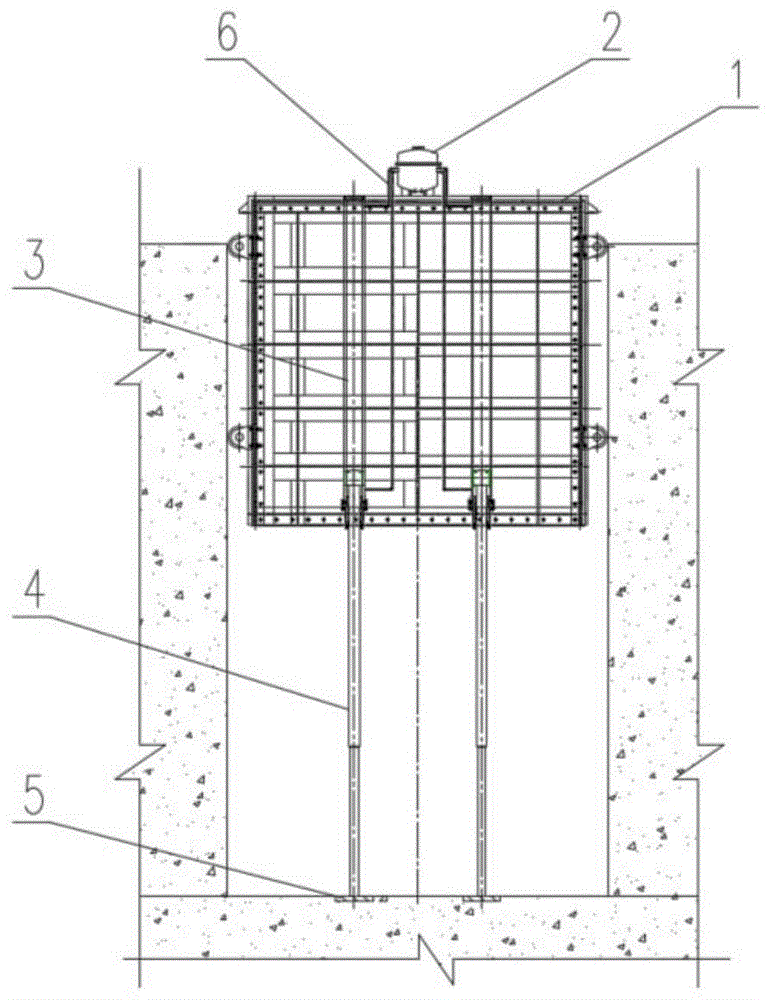 一种自升降式组合闸门布置结构的制作方法
