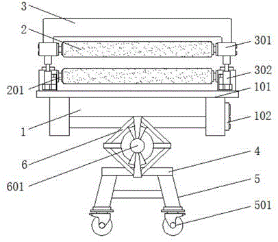 一种非织造布生产热轧机可调节间距的热轧辊机构的制作方法