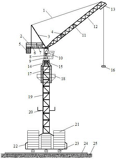 一种带阻尼器的移动式塔吊的制作方法
