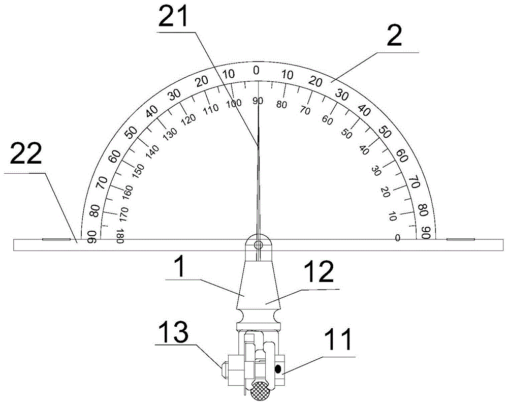 一种接触线扭面角度测量工具的制作方法