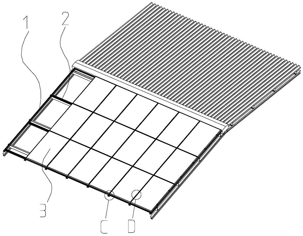 免结构胶防水光伏阳光房的顶部结构的制作方法