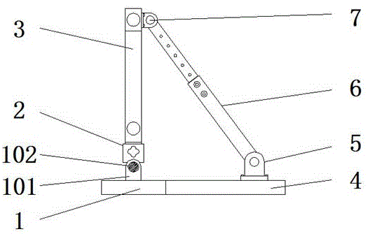 差动螺旋调高LED灯座T型标定模板的制作方法