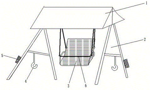 一种园林景观休闲秋千的制作方法