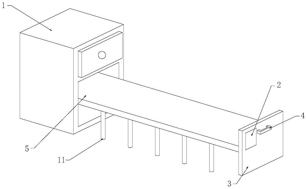 一种共享陪护床柜体结构的制作方法