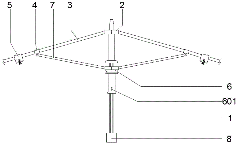 便于与伞面固定的新型材料伞骨架的制作方法