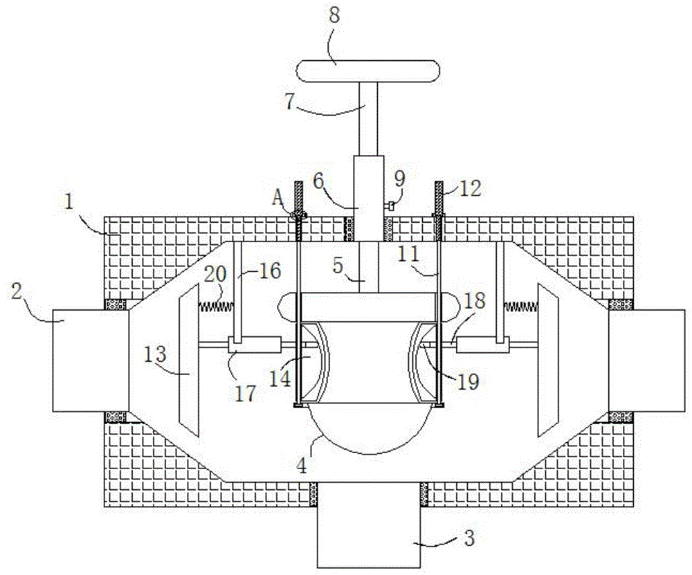 一种联动开关三通型阀门的制作方法