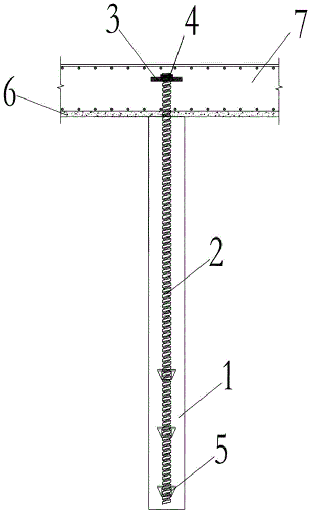 一种PSB精轧螺纹钢抗浮锚杆结构及其施工方法与流程