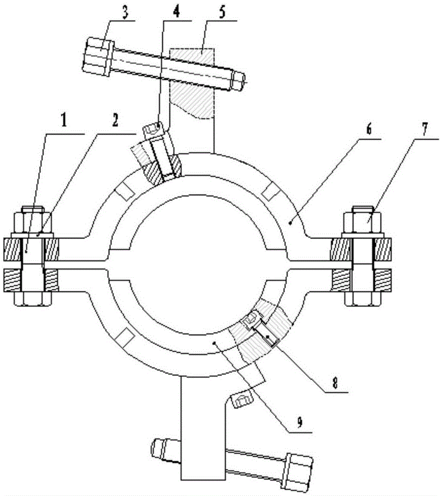 一种螺旋桨油压降低后预紧螺母拆卸装置的制作方法