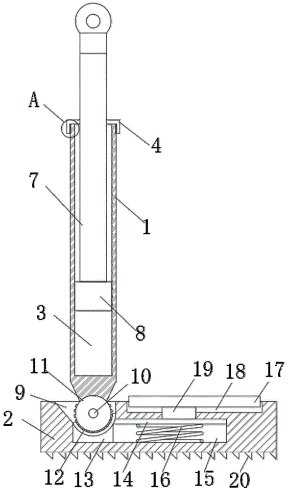 一种气腿式凿岩机用气腿支撑组件的制作方法