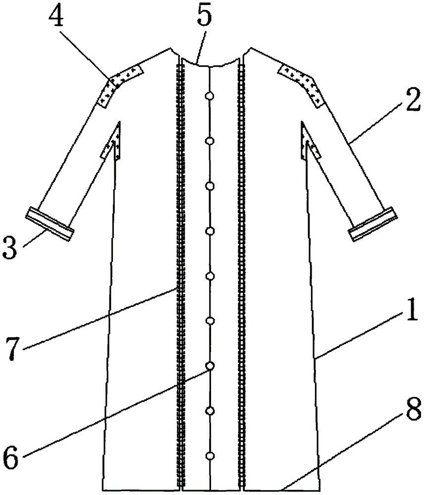 一种督脉灸专用服的制作方法