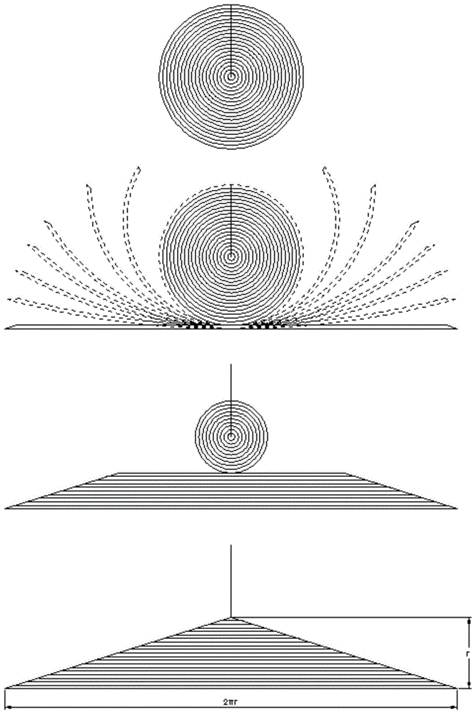 一种通过三角形展示圆面积公式的装置的制作方法