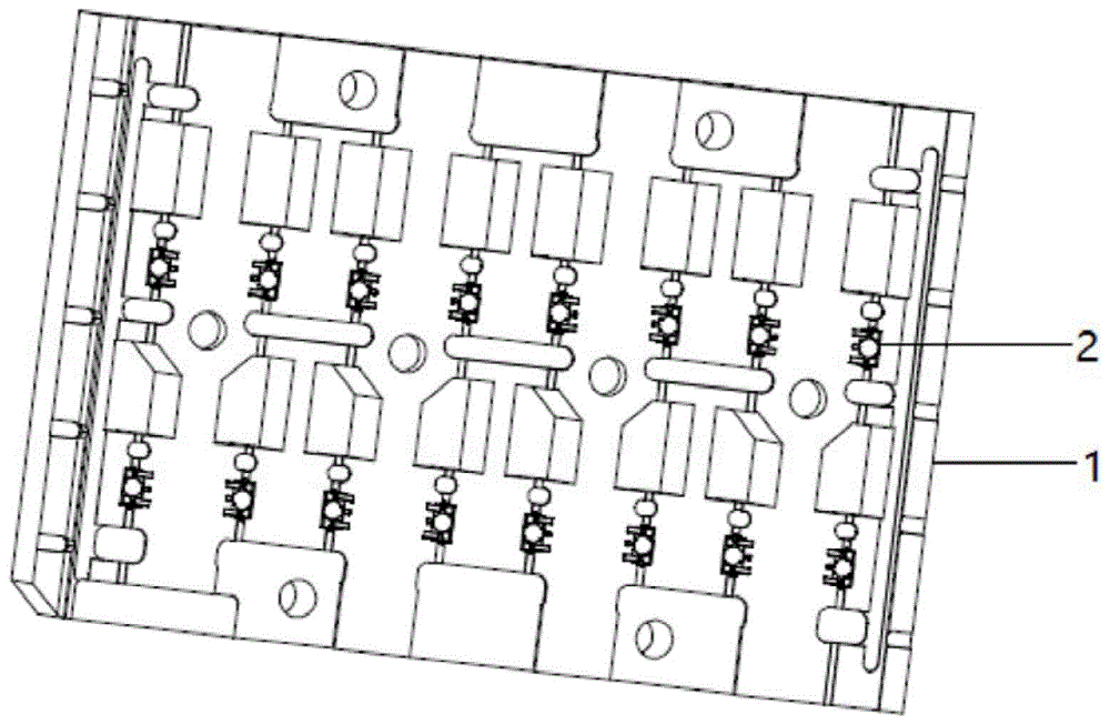 一种具有平衡结构的按键支架注塑模具的制作方法