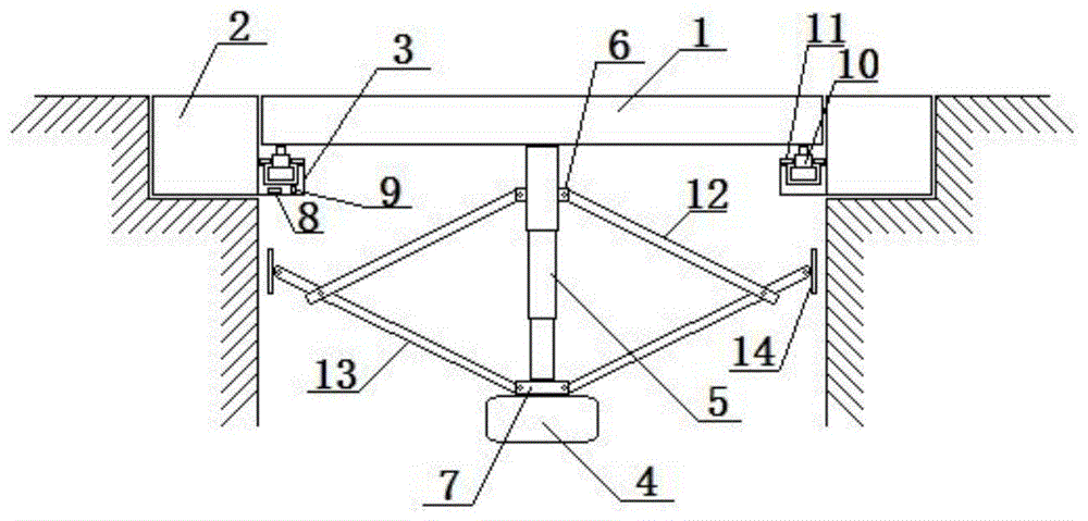 一种牵拉式卡位防涌井盖装置的制作方法