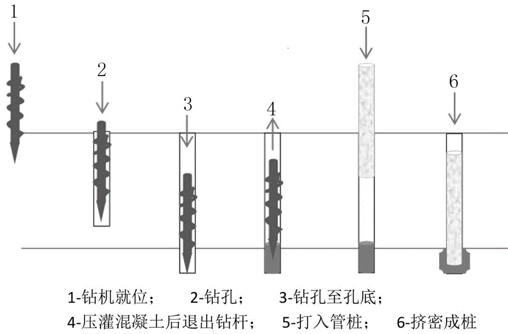 施工现场;(2)桩位测量放样;(3)根据土质情况直接压入预制桩或先引孔后