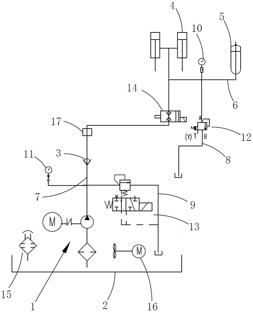 一种数控机床液压平衡系统的制作方法