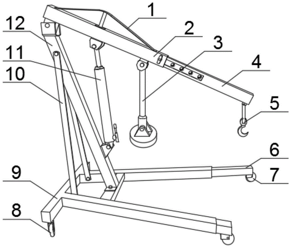 一种具有防倾倒结构的自由行走式小吊车的制作方法