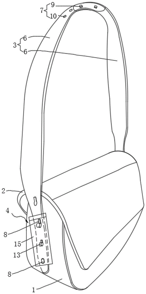 一种可调背带的包的制作方法