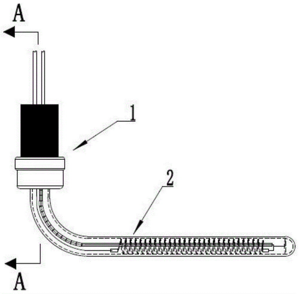 单端弯型电加热管的制作方法