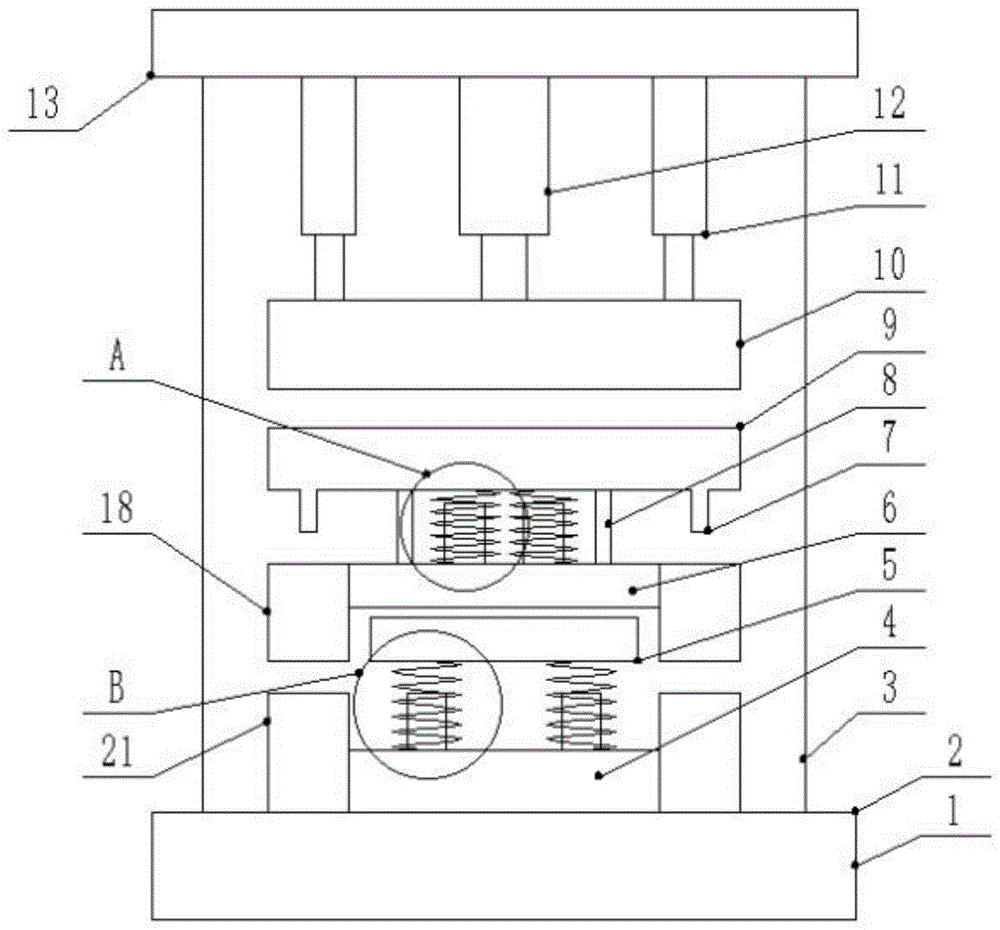 一种双工位悬浮式散热器片头压型切边机的制作方法
