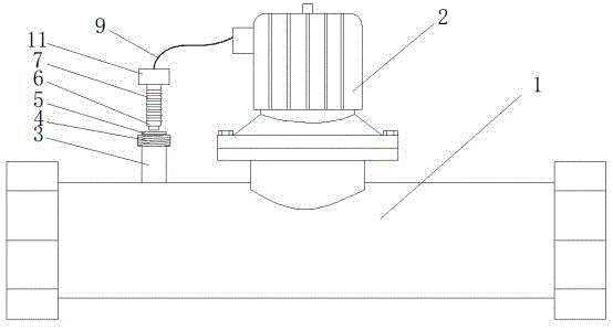一种潮砂模设备上用的温控排水装置砂模吊架的制作方法