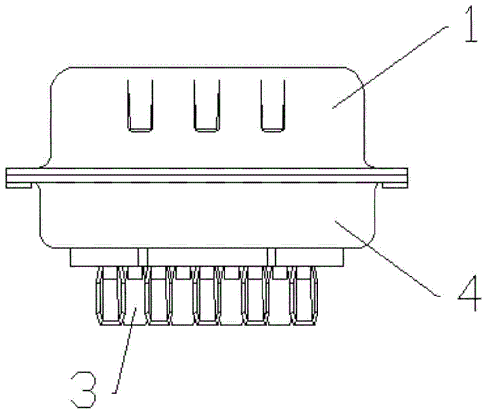 一种超短型D-SUB9PIN焊线式连接器的制作方法