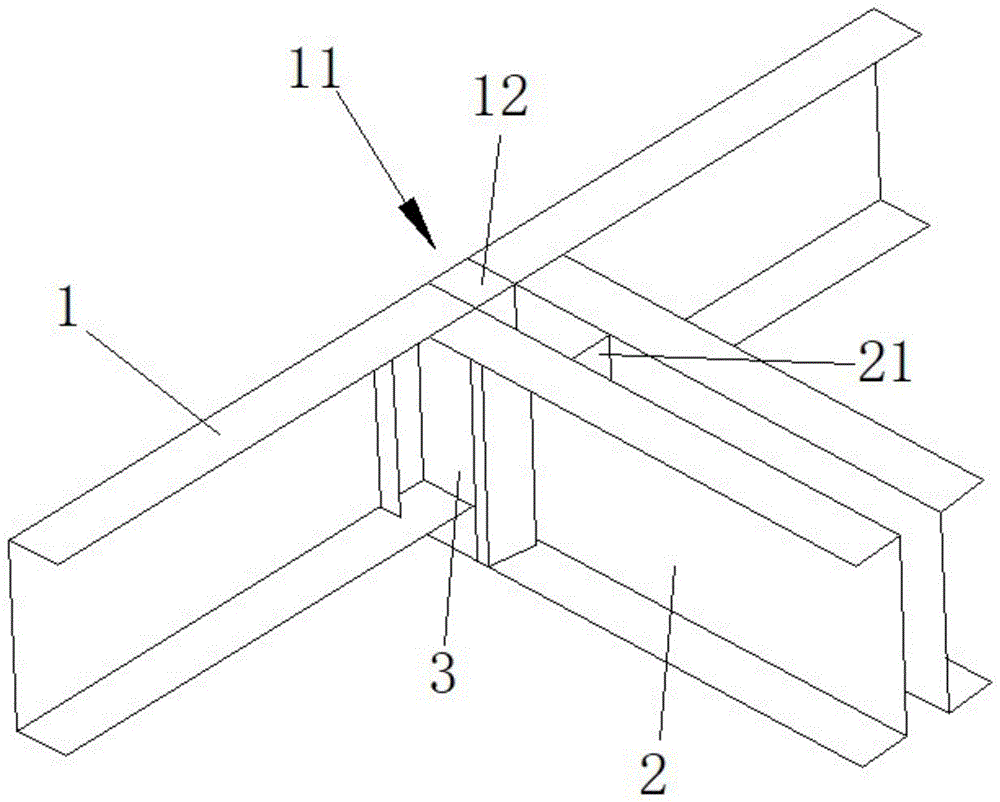 2.上述方案中,所述第一方管与第二方管通过螺钉连接. 3.