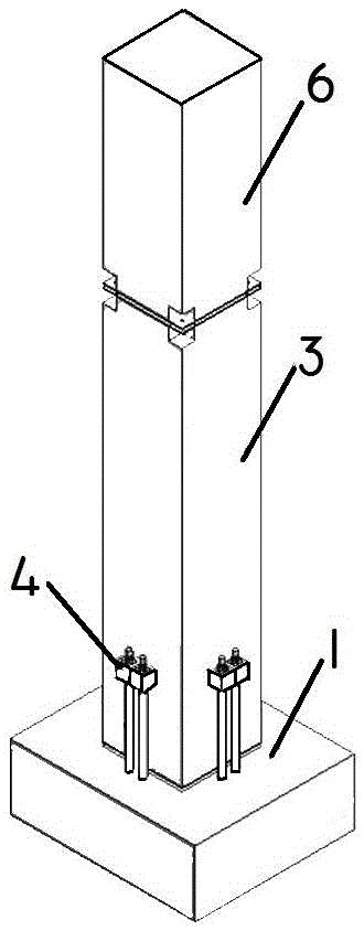 带抗剪键槽的预制装配式框架柱竖向干式连接节点的