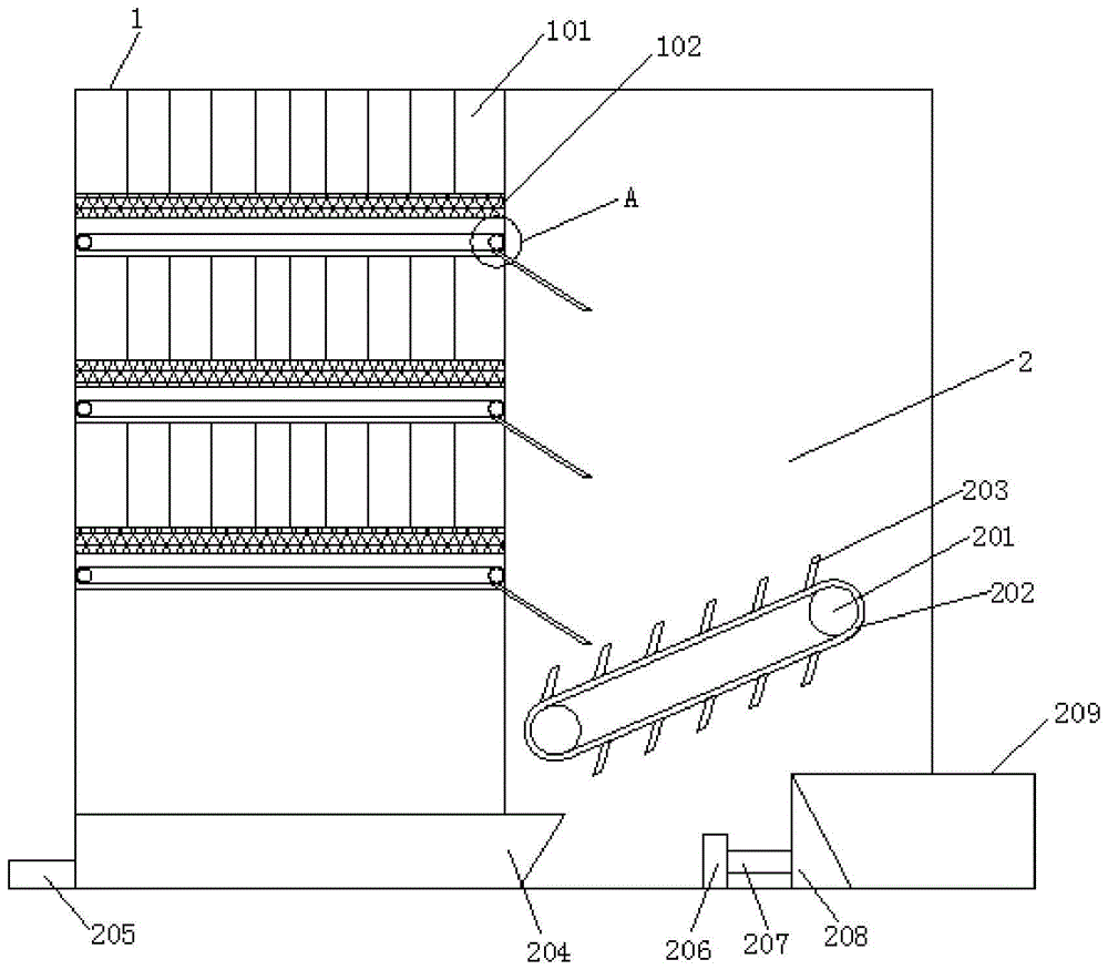 一种养鸡棚用粪便清理装置的制作方法