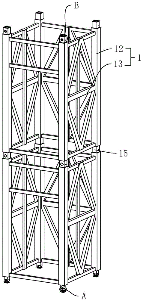 一种采用组合式井架组装的电梯井道壁的制作方法
