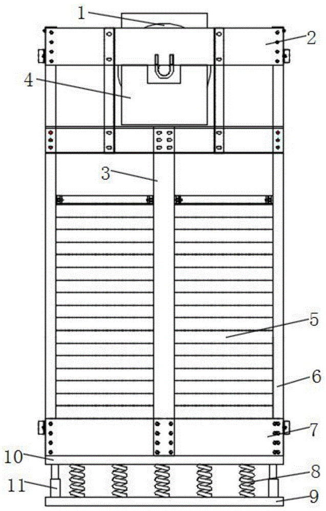 一种货梯的对重架结构的制作方法
