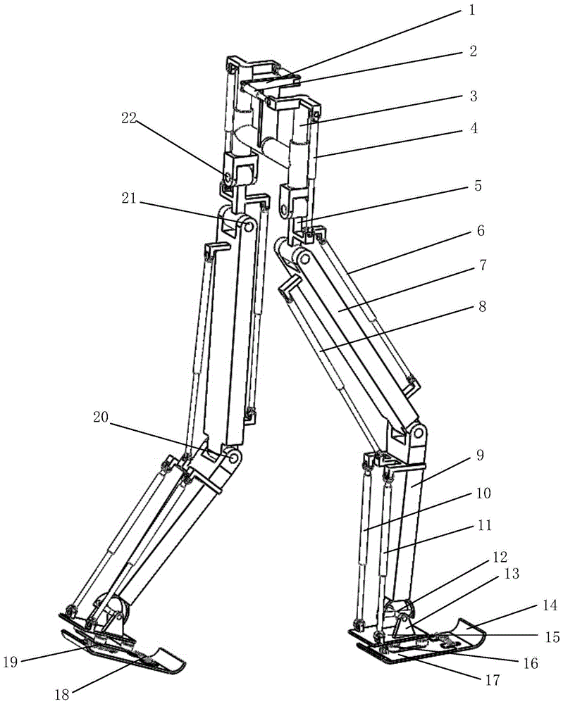 一种欠驱动液压双足机器人下肢机构的制作方法