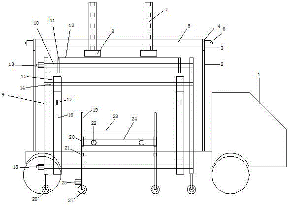 一种安装公路波形梁钢护栏的机械台车的制作方法