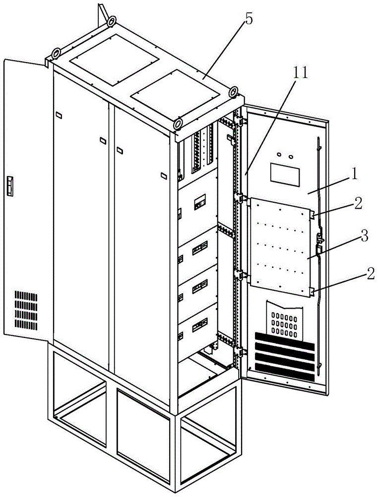 列头柜的柜门结构及列头柜的制作方法